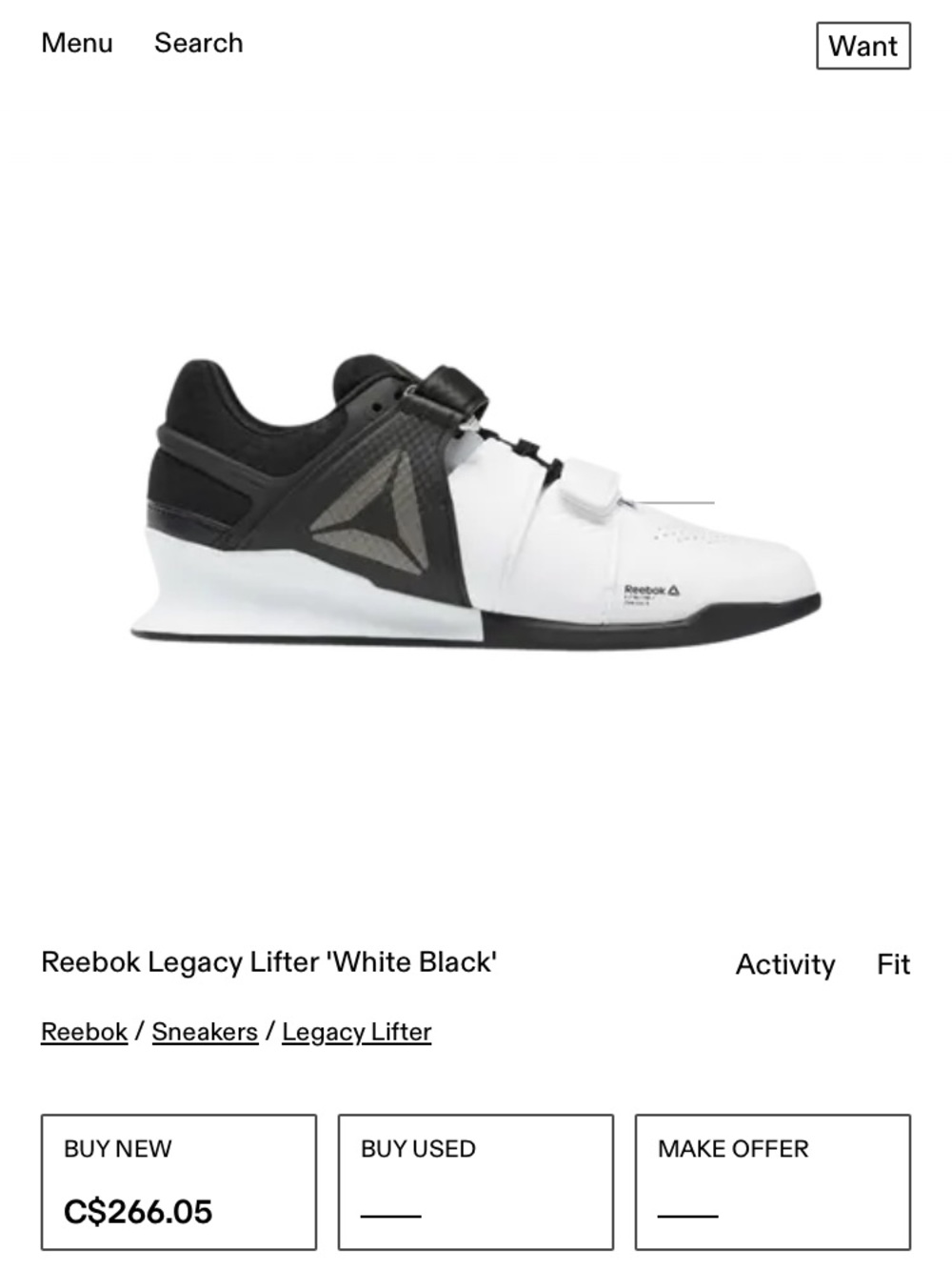 Reebok legacy lifter weightlifting shoes